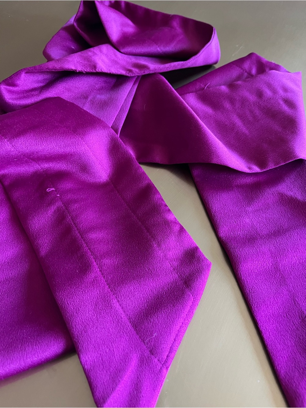 Long satin luxury 85” long  waist belt scarf